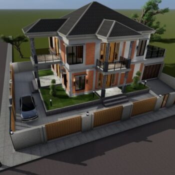 Desain rumah industrial minimalis 2 lantai